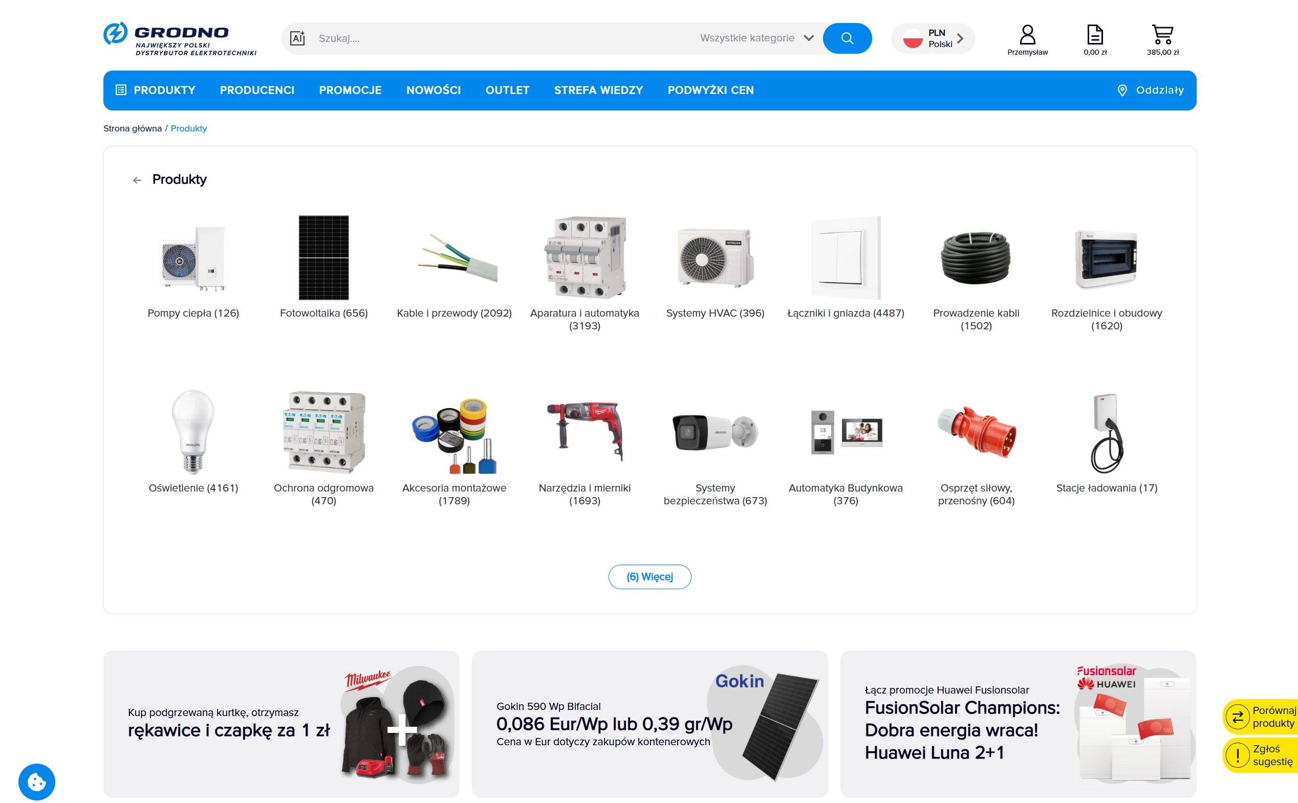 Portal sprzedażowy największego dystrybutora ekektrotechniki w Polsce - stworzony przez Certusoft